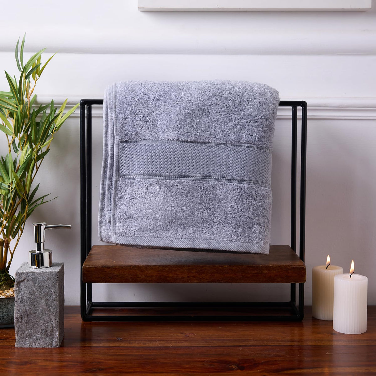 Bamboo Bath Towel — Light Grey