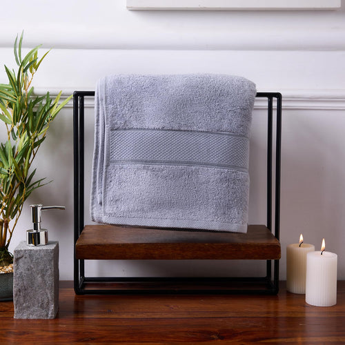 BAMBOO SOUL bamboo bath towel — Light Grey