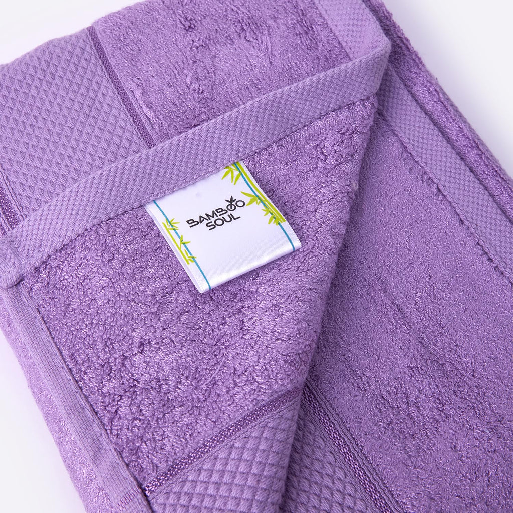 BAMBOO SOUL bamboo bath towel Purple detail 3