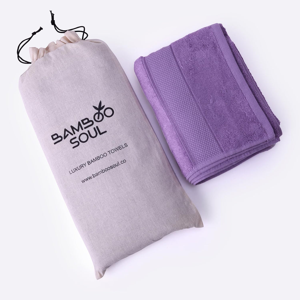 BAMBOO SOUL bamboo bath towel Purple detail 5