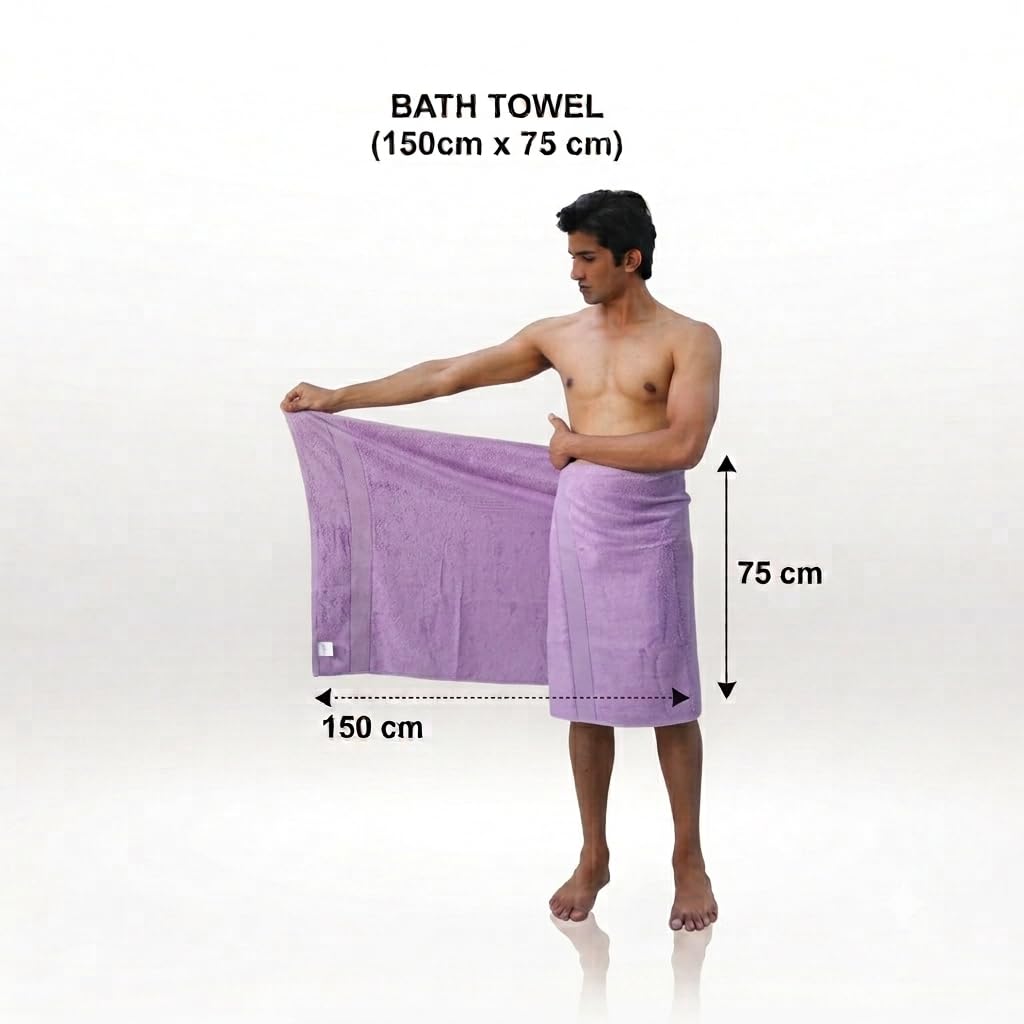 BAMBOO SOUL bamboo bath towel Purple detail 6