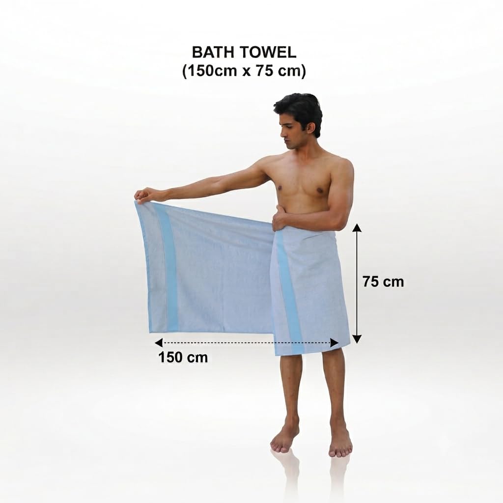 BAMBOO SOUL bamboo bath towel Sky Blue detail 6