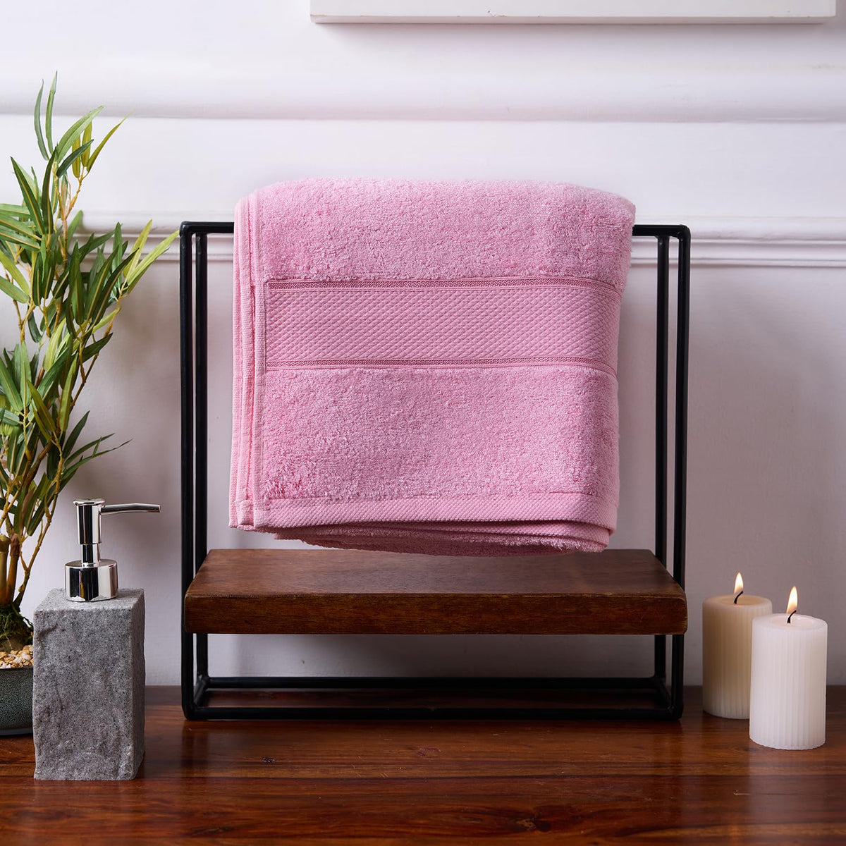 Bamboo Bath Towel — Pink