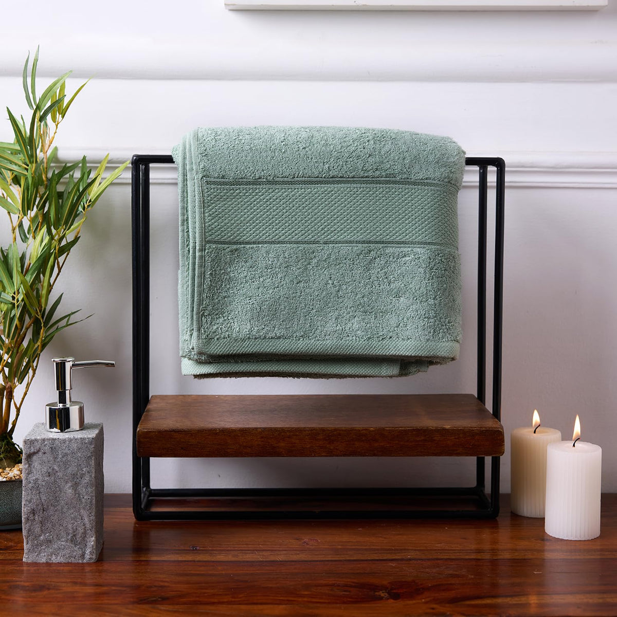 BAMBOO SOUL bamboo bath towel — Mint Green