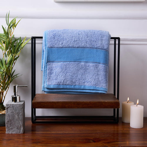 BAMBOO SOUL bamboo bath towel — Sky Blue