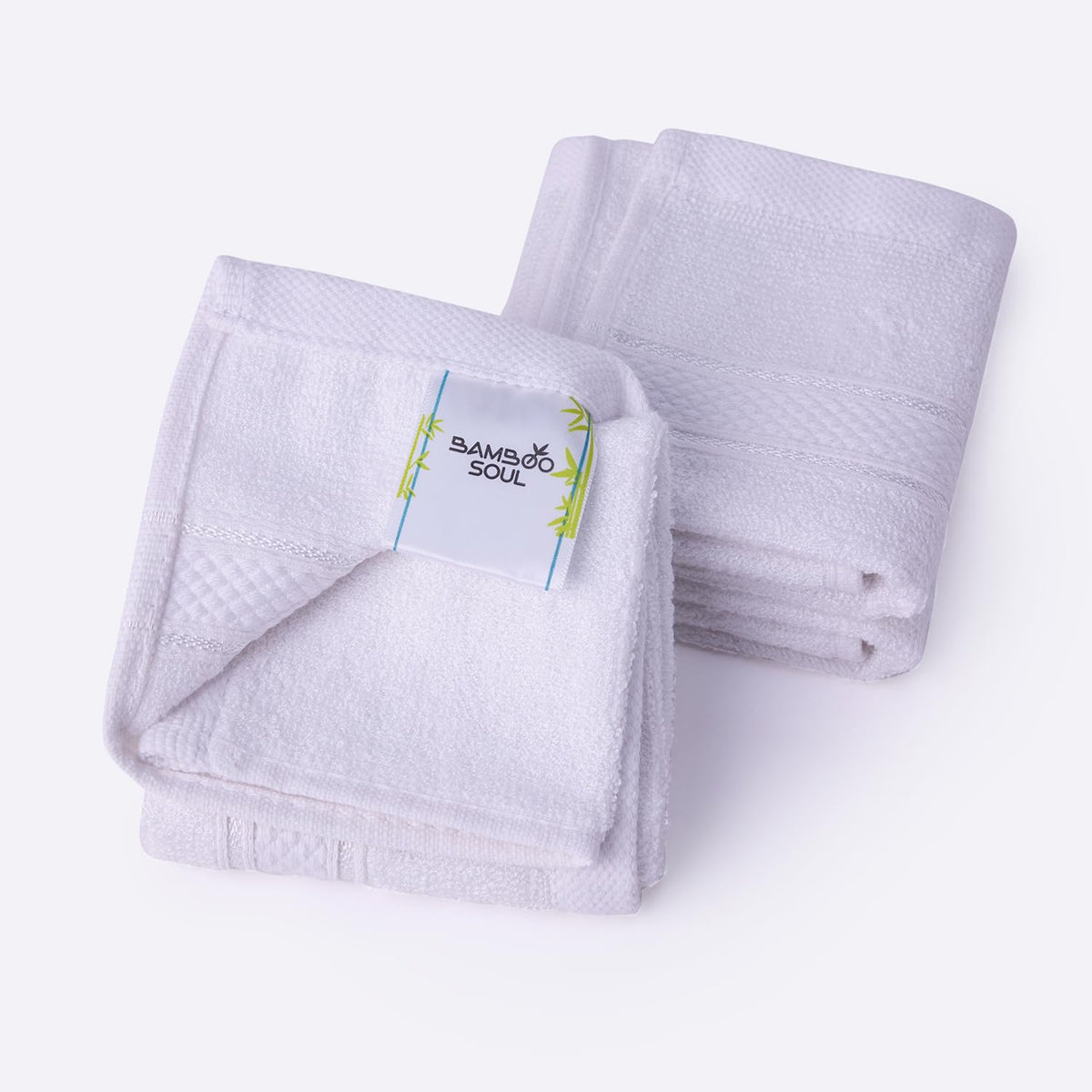 BAMBOO SOUL bamboo face towel White detail 3