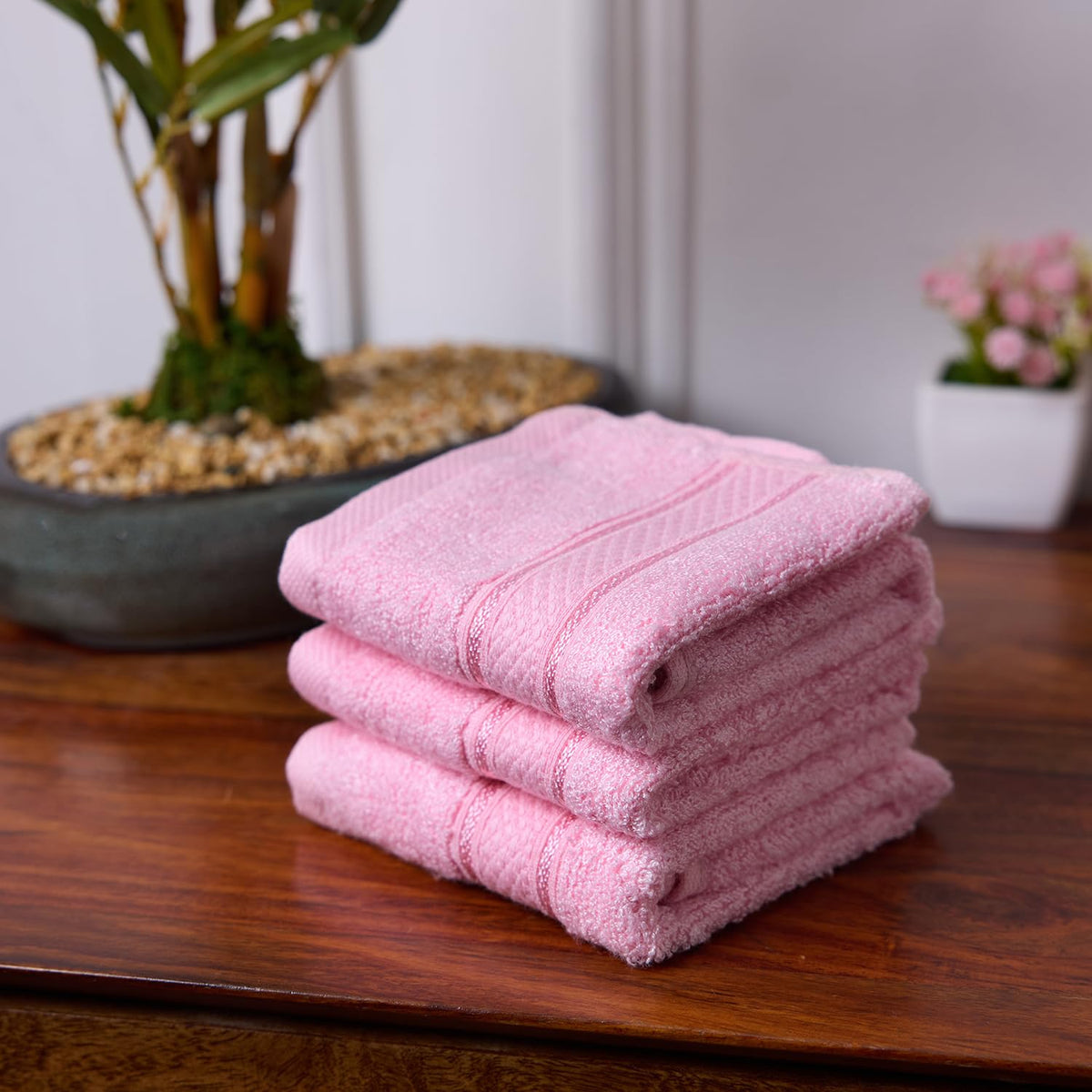 Bamboo Face Towel — Pink
