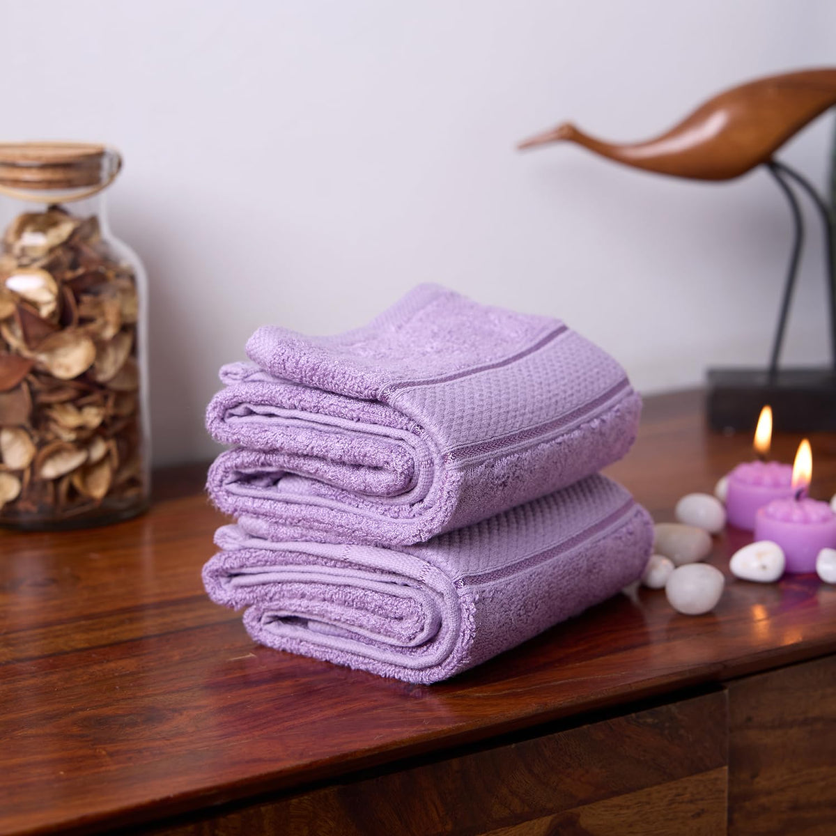 BAMBOO SOUL bamboo hand towel — Lilac Purple