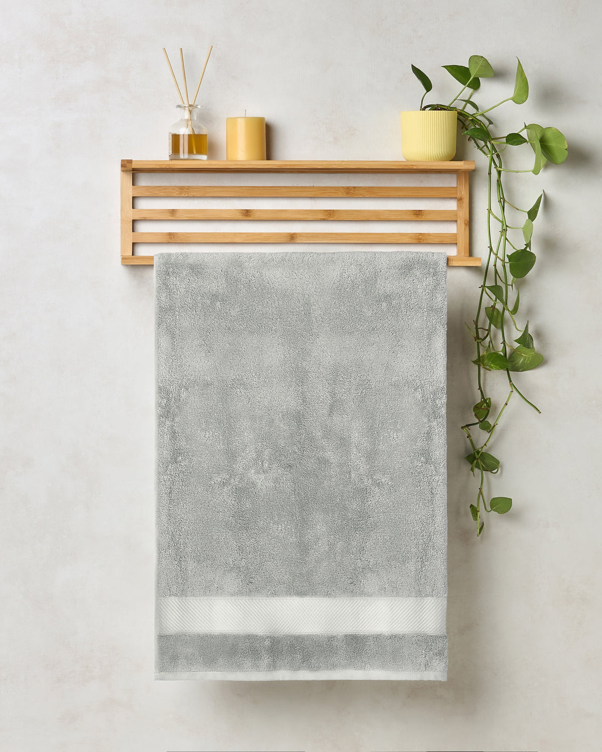 BAMBOO SOUL — Bamboo Cotton — Bath Towel — 400 GSM — Steel Grey