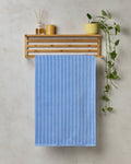 BAMBOO SOUL — Elite Pin Stripe — Bath Towel — 350 GSM — Island Blue