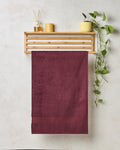 BAMBOO SOUL — Quickdry Cotton — Bath Towel — 500 GSM — Wine Red