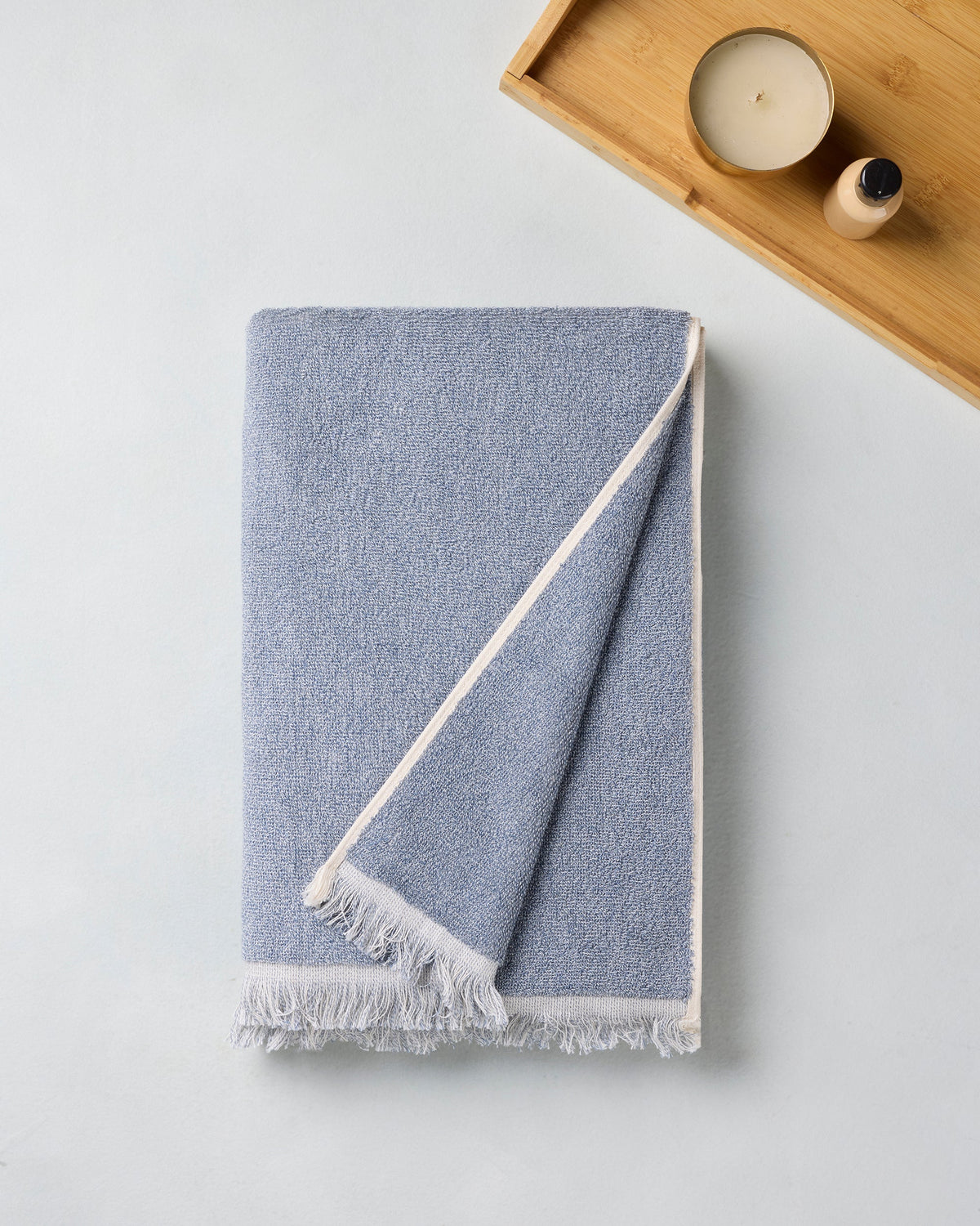 BAMBOO SOUL — Exclusive — Bath Towel — Cotton 500 GSM — Vintage Indigo