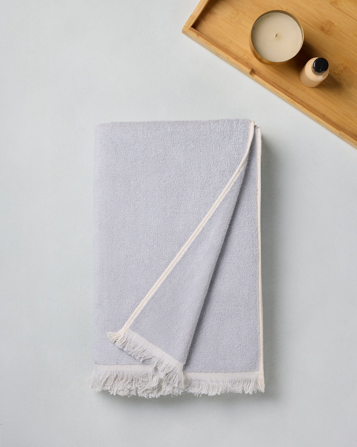 BAMBOO SOUL — Exclusive — Bath Towel — Cotton 500 GSM — Glazed Stone
