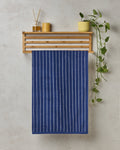 BAMBOO SOUL — Elite Pin Stripe — Bath Towel — 350 GSM — Twilight Blue