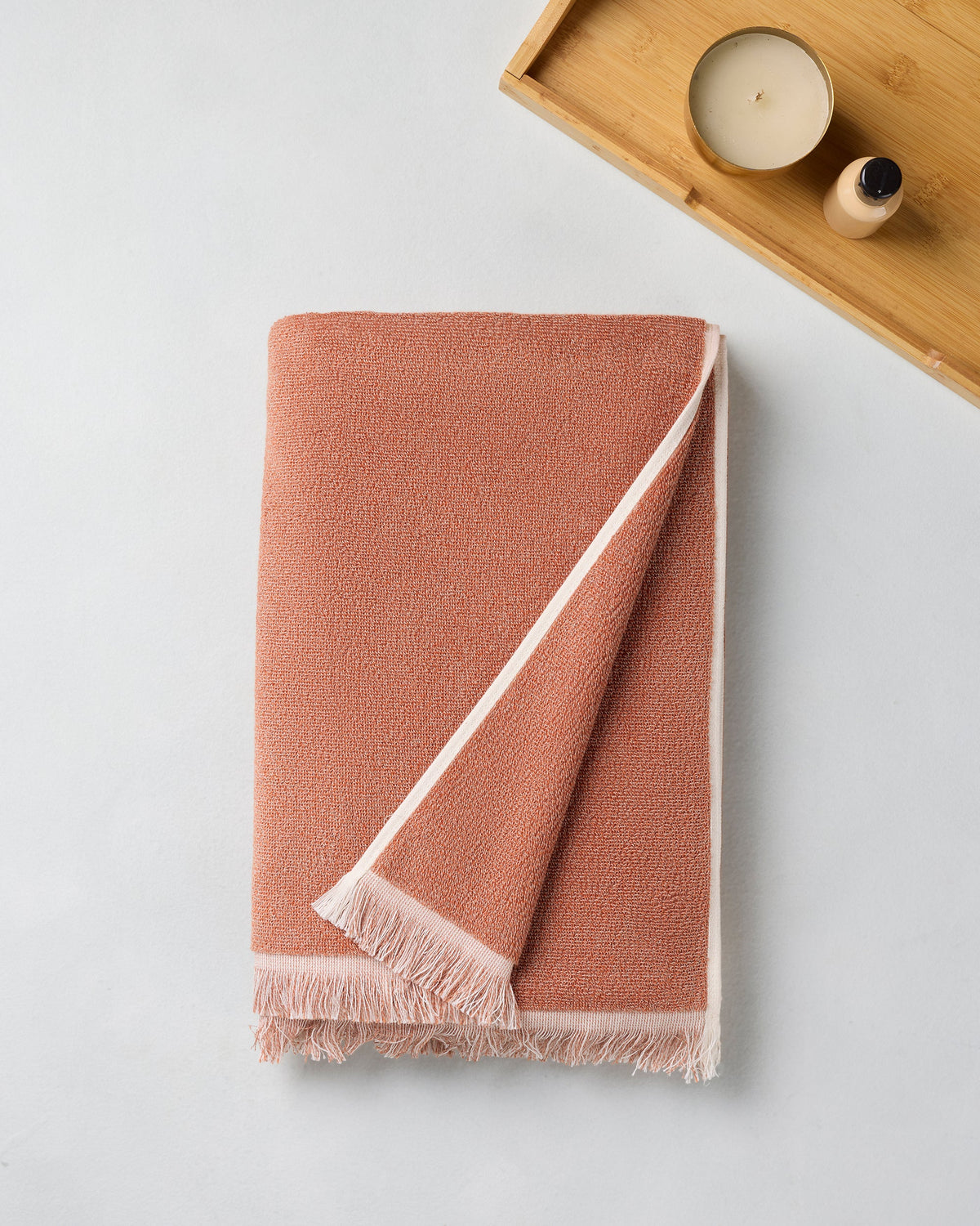 BAMBOO SOUL — Exclusive — Bath Towel — Cotton 500 GSM — Pop Coral