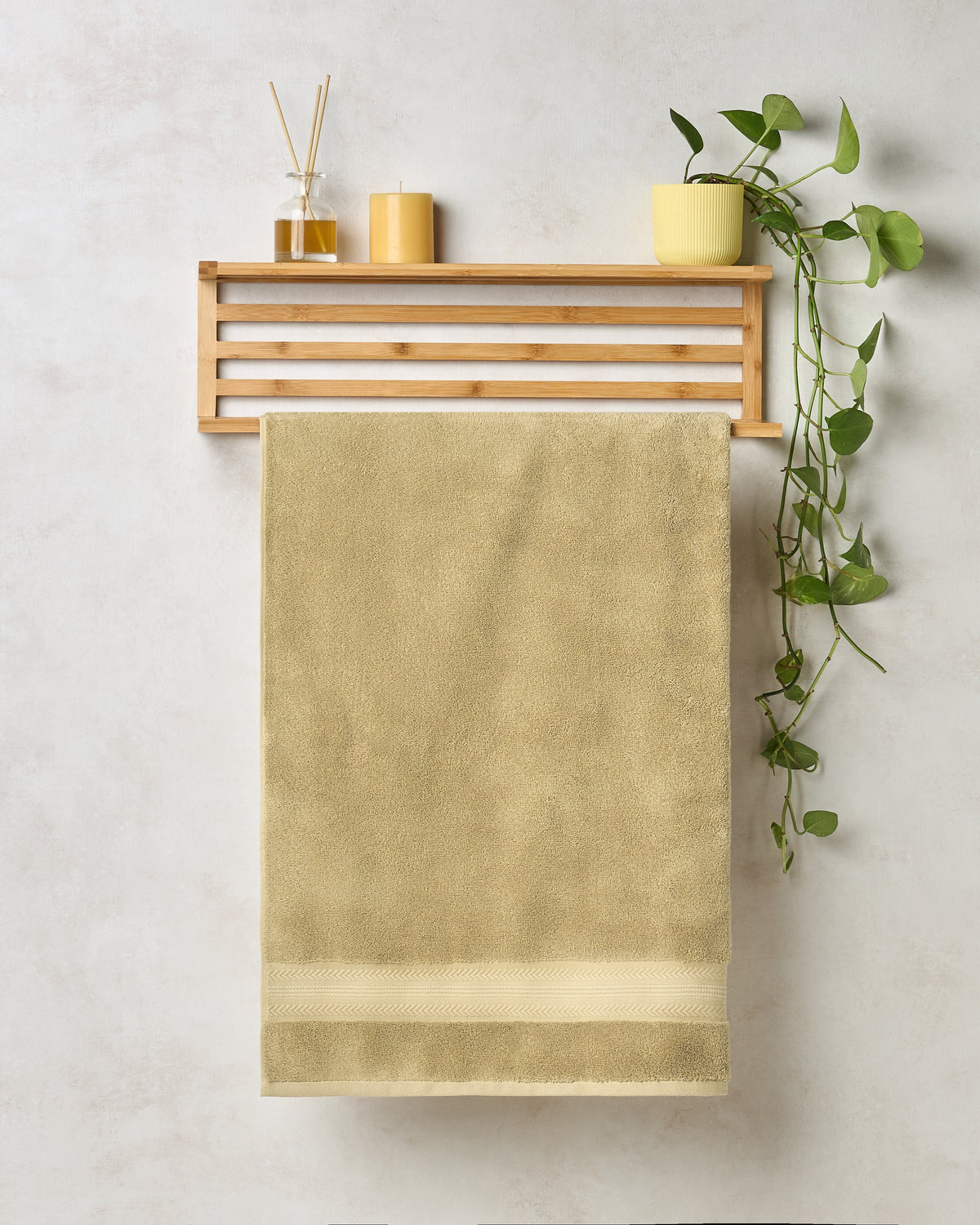 BAMBOO SOUL — Bamboo Cotton — Bath Towel — 600 GSM — Golden Beige