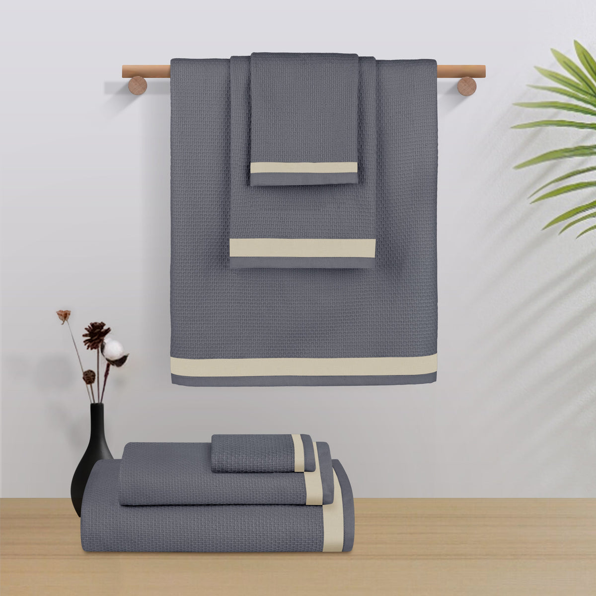 BAMBOO SOUL — Elite Collection — Bath Towel — 350 GSM — Steel Grey