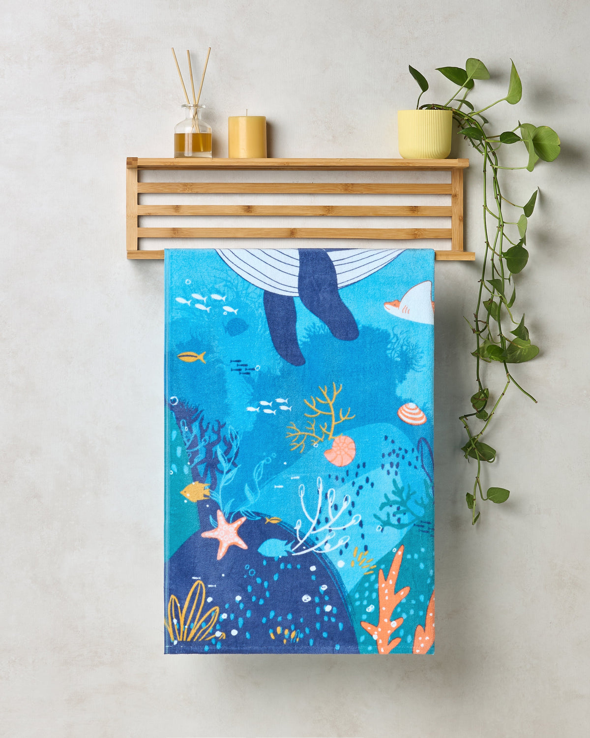BAMBOO SOUL — Play Collection — Bath Towel — 350 GSM Cotton — Sea World